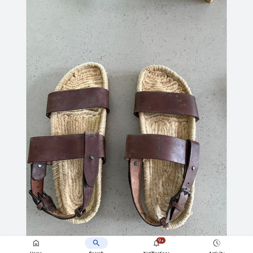 Yves Saint Laurent Brown Leather Sandals